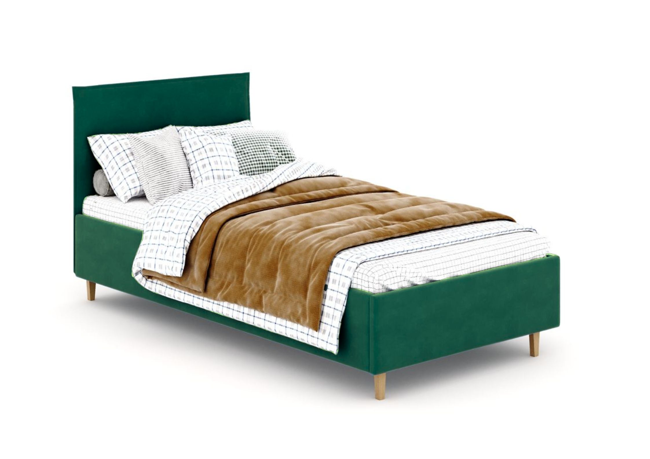 Zielone łóżko dziecięce 90x200cm